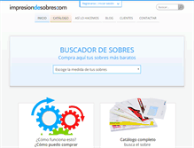 Tablet Screenshot of impresiondesobres.com